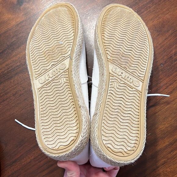 Lam White Lace Up Linen Espadrilles Womens US 11W - Picture 6 of 8